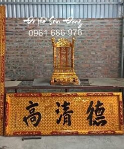 Hoành phi câu đối gỗ hương đẹp