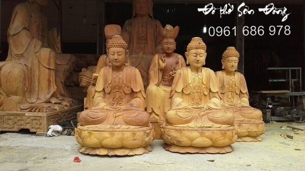Tượng Phật bằng gỗ đẹp - Làng nghề mỹ nghệ Sơn Đồng
