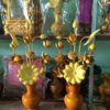 Bình hoa sen gỗ để bàn thờ