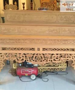 Mẫu bàn thờ án gian tam cấp gỗ mít, gỗ dổi, gỗ gụ