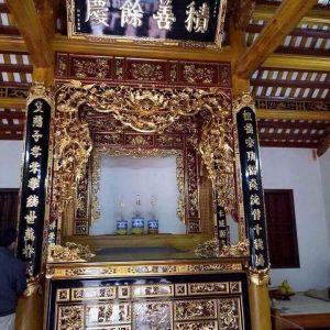 Bàn thờ ô xa gỗ mít sơn son thếp vàng