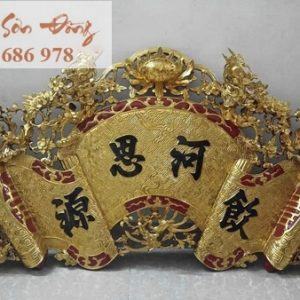 Mẫu cuốn thư thếp vàng sơn son đẹp