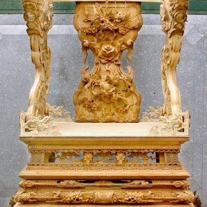 Ngai thờ chạm Rồng tinh xảo gỗ mít