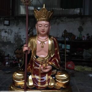 Tượng Địa Tạng Vương Bồ Tát ngồi đài sen
