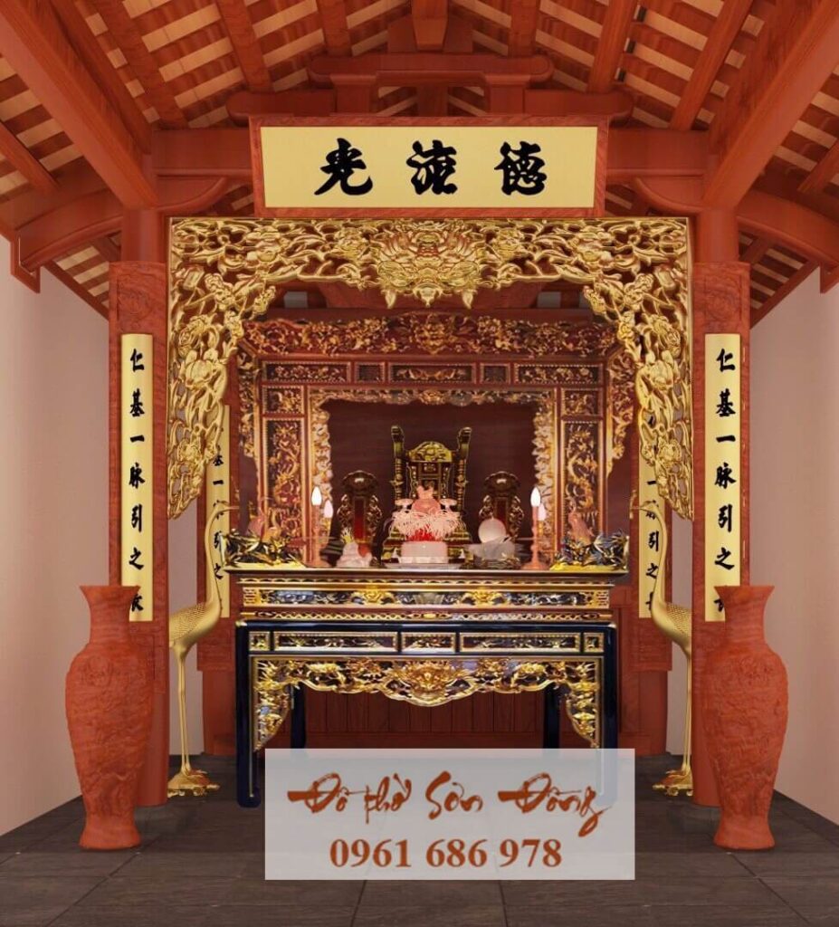 Đền thờ Sơn Thần ở Thanh Trương - Nghệ An mẫu 3D