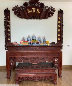 Cuốn thư câu đối gỗ gụ